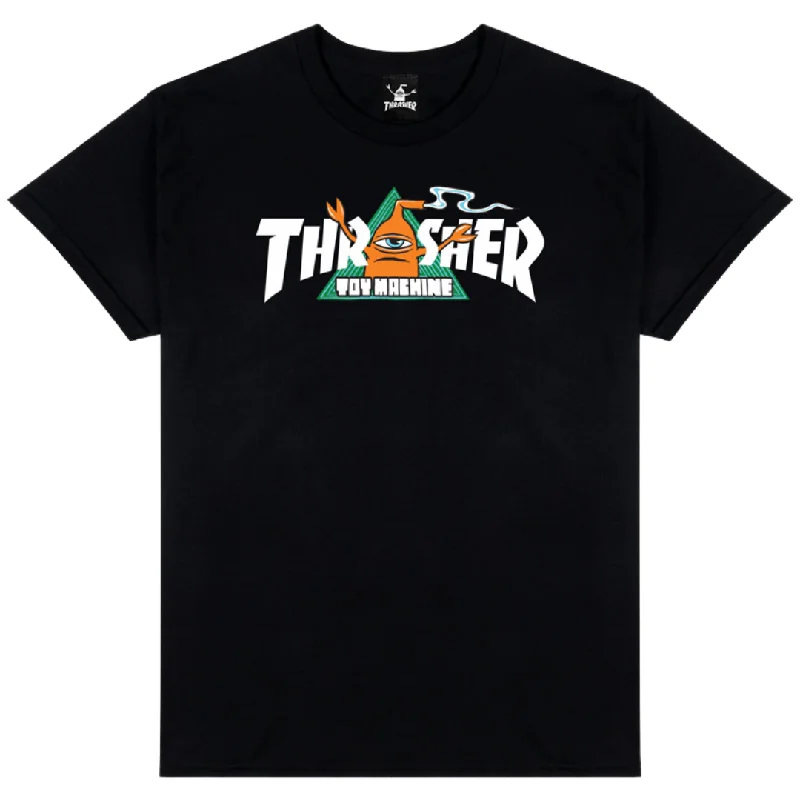 Casual Chic T-shirt-Thrasher Magazine x Toy Machine Vortex T-Shirt - Black