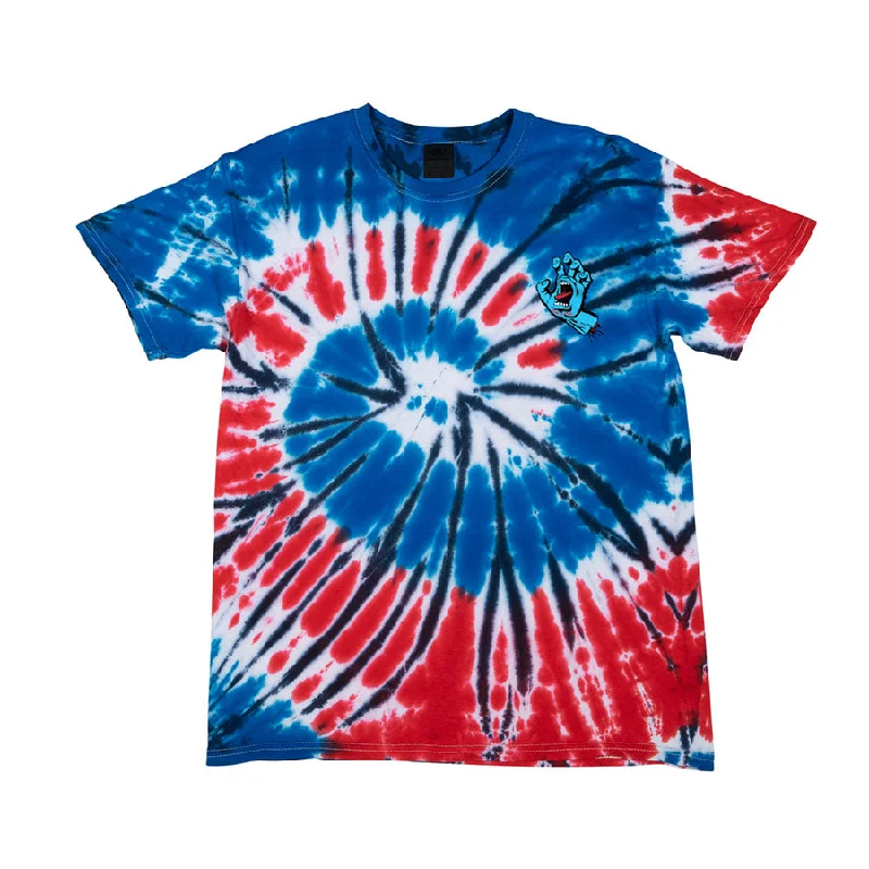 T-shirt With Modern Design-Santa Cruz Tee Screaming Hand Independence Tie Dye Large