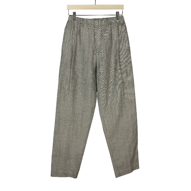 Casual Everyday Pants-Knaus relaxed easy pants in Canvas black and taupe cotton linen