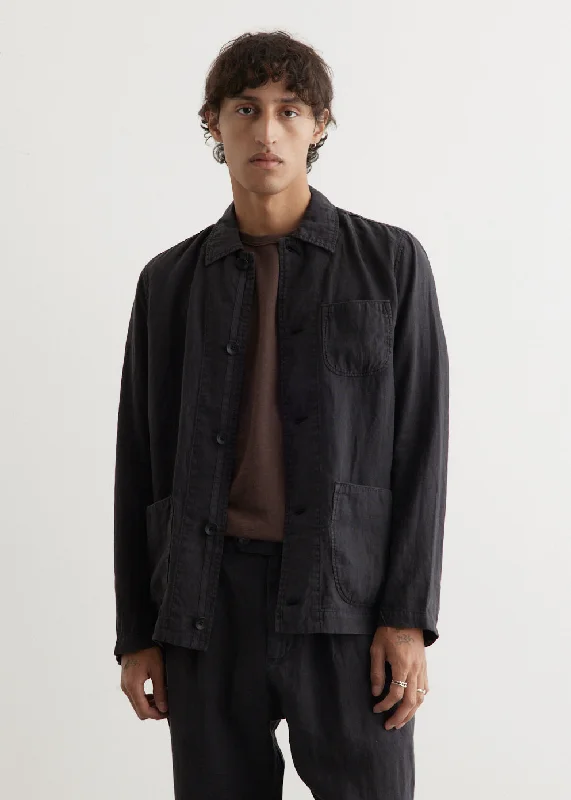 Cozy Down Jacket-Evan Chore Linen Jacket