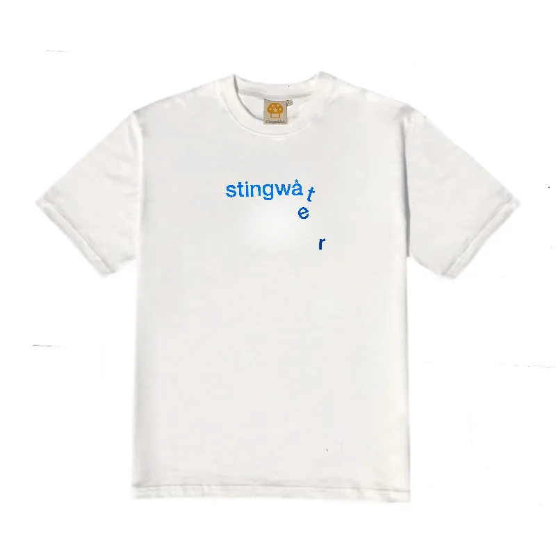 Sports-themed Graphic T-shirt-STINGWATER MELTING LOGO TEE WHITE