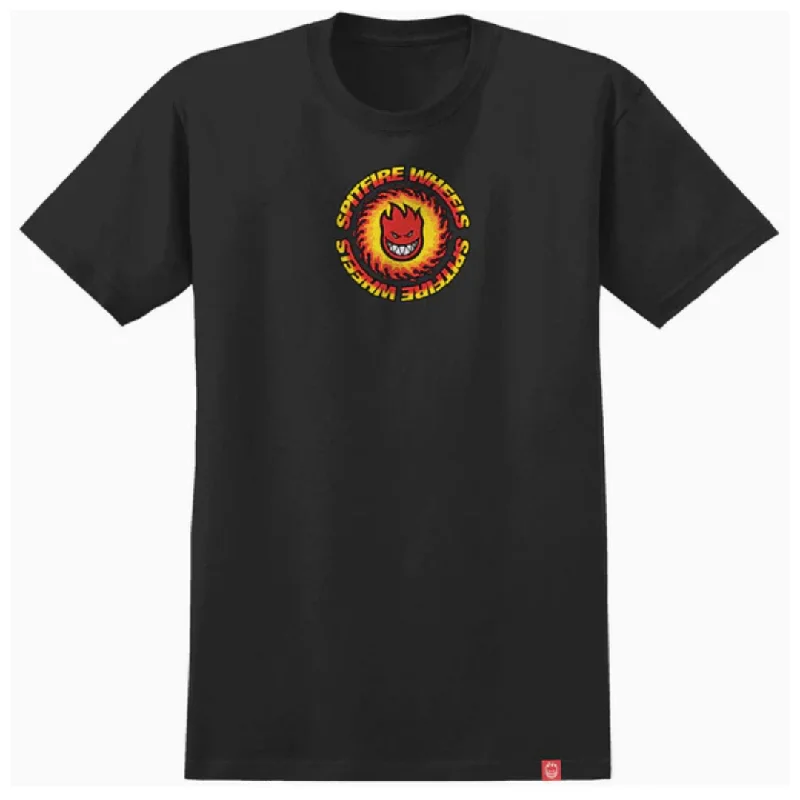 Quirky Graphic T-shirt-Spitfire Wheels OG Fireball T-Shirt - Black