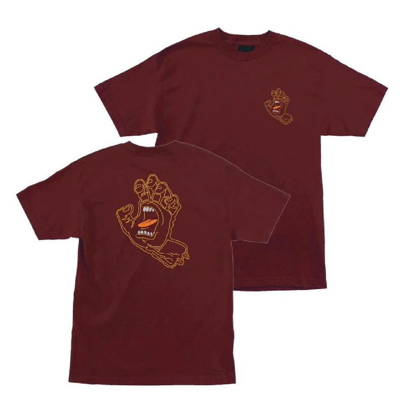 Sustainable Fashion T-shirt-Santa Cruz Tee Void Hand Burgundy