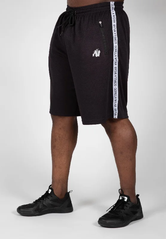 Custom Embroidered Shorts-Reydon Mesh Shorts 2.0 - Black