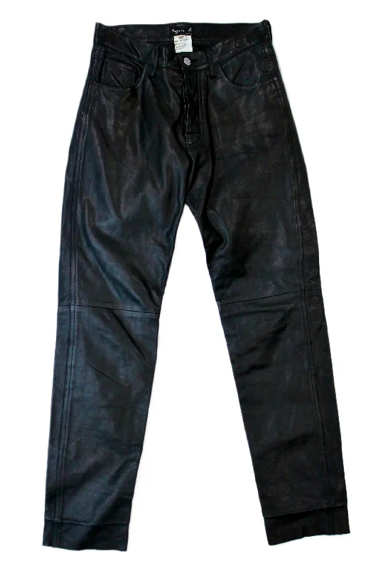 Vintage Slim-fit Pants-AGNES B - Leather Pants