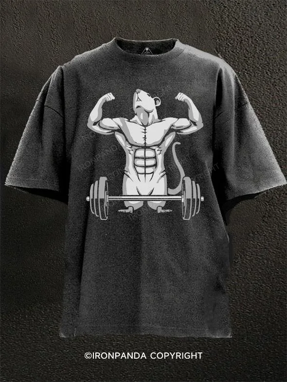 Trendy T-shirt Designs-gym rat Washed Gym Shirt