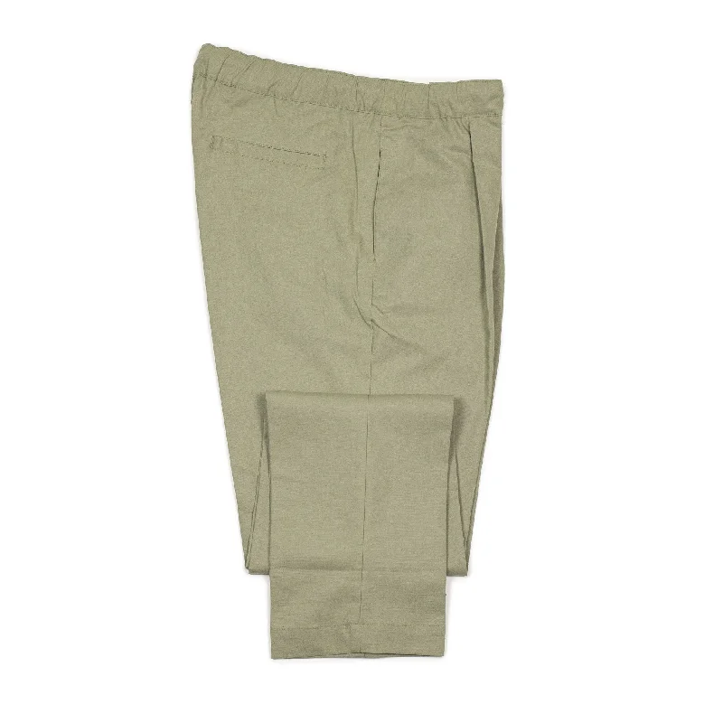 Formal Dress Pants-Aaustralia drawstring easy pants in sage green linen cotton