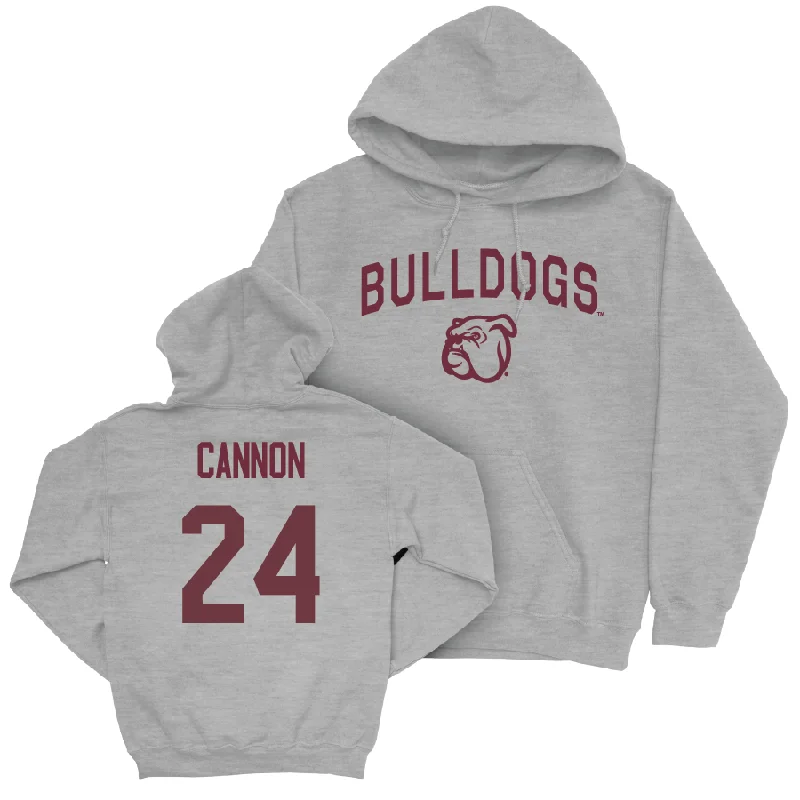 All-season Hoodie-Sport Grey Football Bulldogs Hoodie   - Elijah Cannon