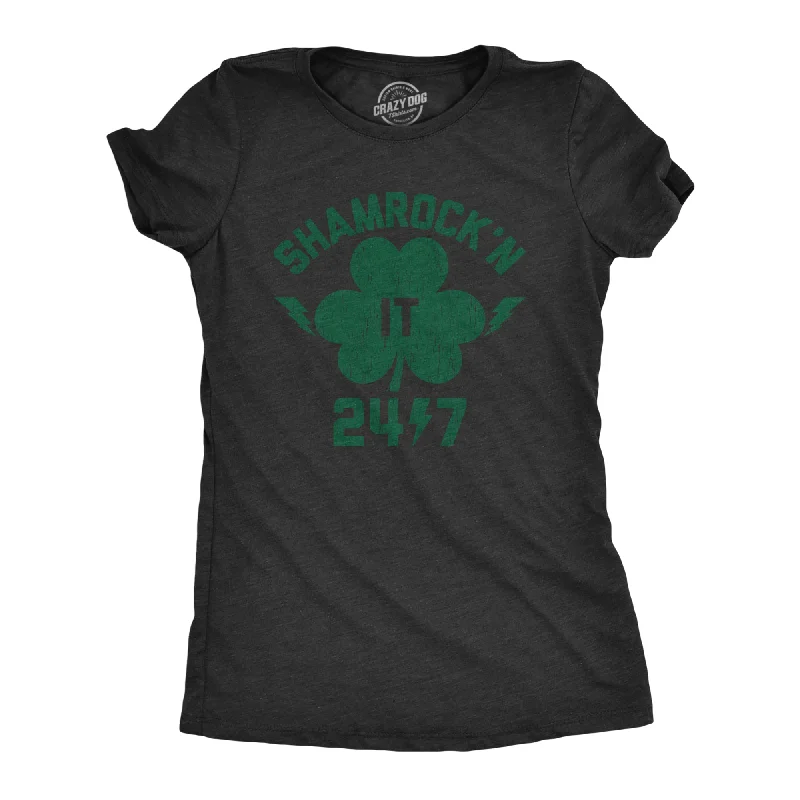 Soft Cotton Crewneck T-shirt-Shamrock'n It 24/7 Women's T Shirt