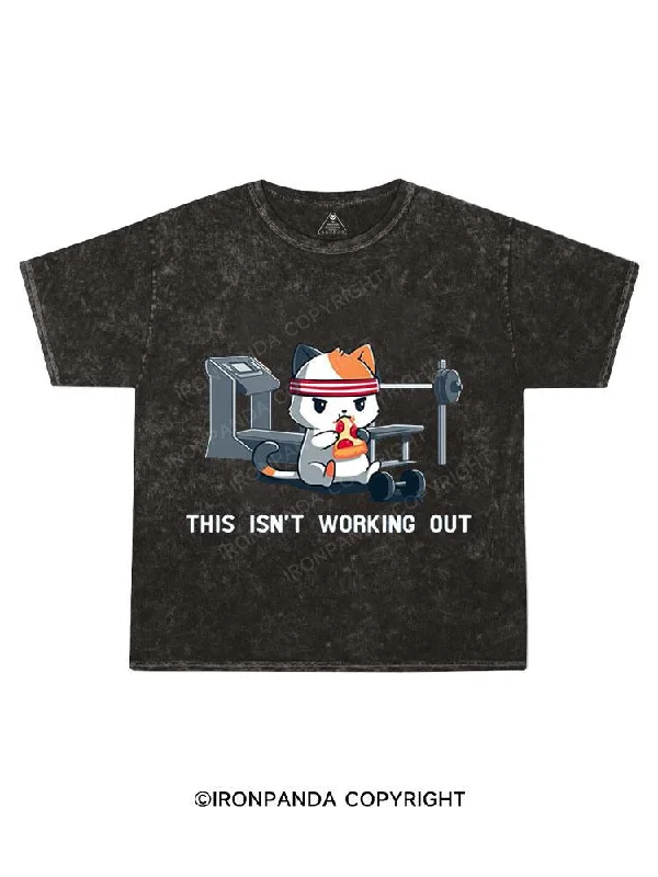 Personalized T-shirt-THIS ISN'T WORKING OUT Kids Washed T-Shirt