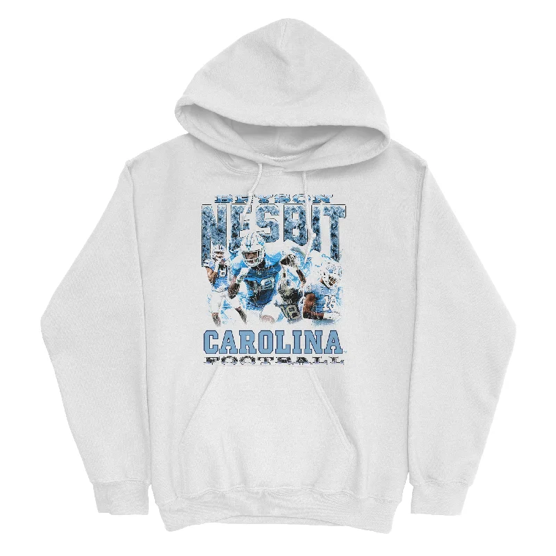 Customizable Hoodie-EXCLUSIVE RELEASE: Bryson Nesbit Graphic White Hoodie