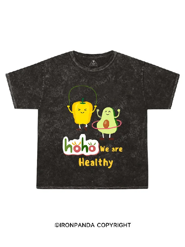 Vintage Logo T-shirt-Healthy veggies Kids Washed T-Shirt