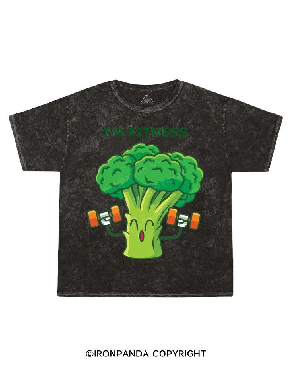 Custom Team T-shirt-Broccoli Exercise Kids Washed T-Shirt