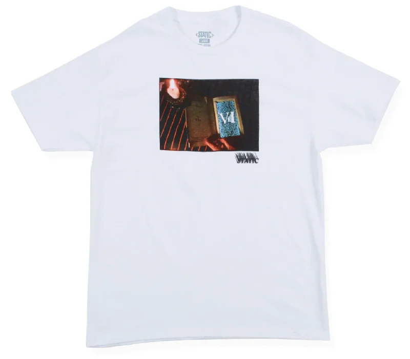 Tropical Graphic T-shirt-[THEORIES] STATIC REVEAL Tee - White