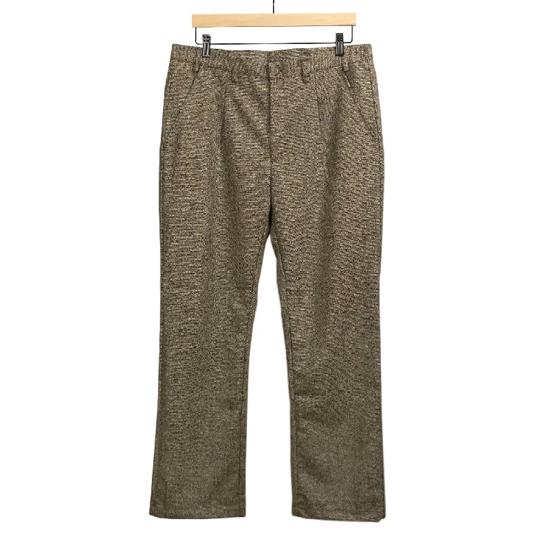 Vintage Cargo Pants-Spectacular Air wide trousers In khaki brown wool donegal tweed