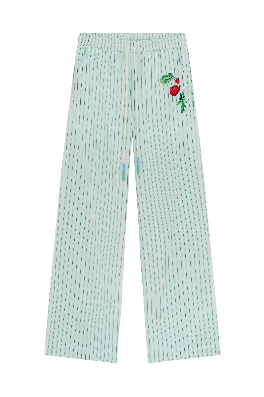 Comfortable Track Pants-Pyjama Style Trousers With Vegetable Embroidery