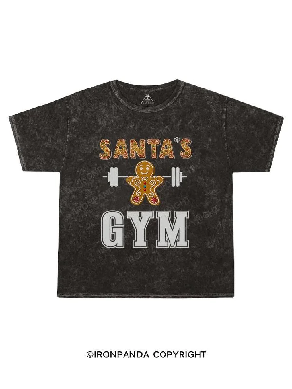 Eco-friendly T-shirt-Santa's Gym Kids Washed T-Shirt