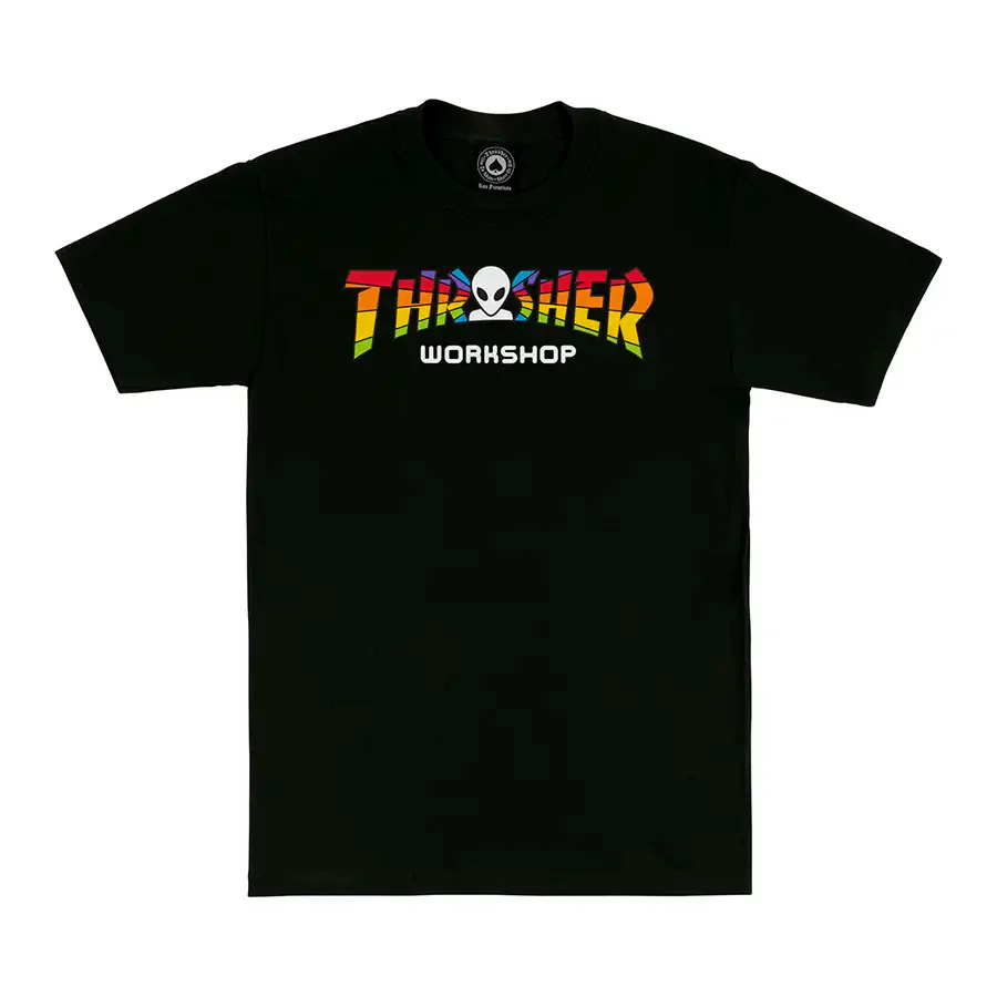 Eco-friendly T-shirt-Thrasher Magazine x Alien Workshop Spectrum T-Shirt - Black