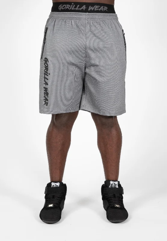 Breezy Beach Shorts-Mercury Mesh Shorts - Gray/Black