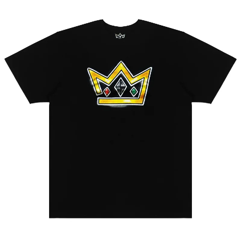 Eco-friendly Printed T-shirt-King Skateboards - Royal Jewels Airbrush S/S Tee [BLACK]