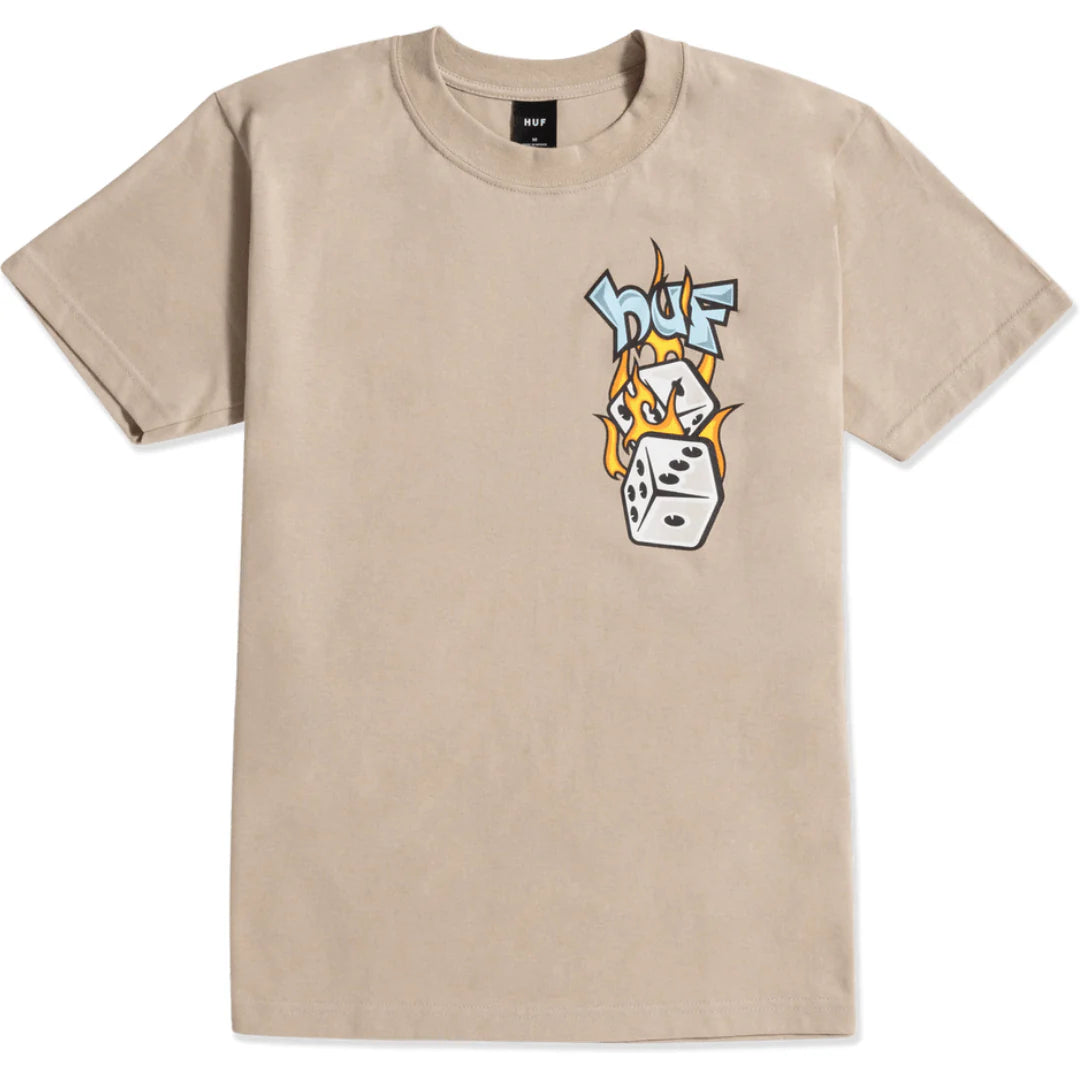 T-shirt With Modern Design-Huf Dicey Short Sleeve T-Shirt - Clay