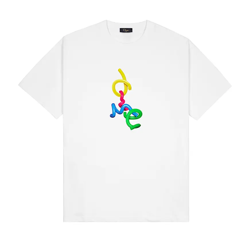 Retro Style T-shirt-Dime MTL Play Tee Shirt - White