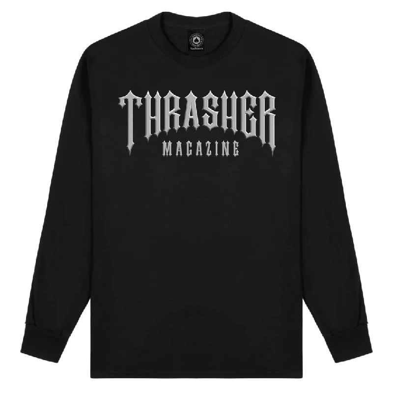 Trendy T-shirt Designs-Thrasher Magazine Low Low Longsleeve T-Shirt - Black