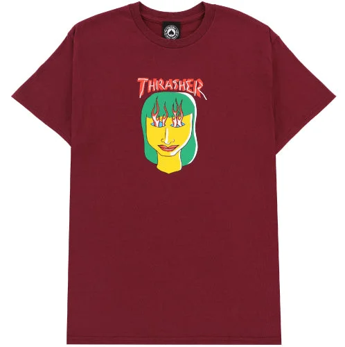 Custom Team T-shirt-Thrasher Gonz Talk Shit Tee - Maroon