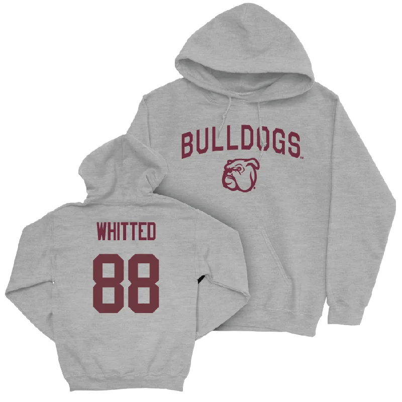 Cool Custom Printed Hoodie-Sport Grey Football Bulldogs Hoodie   - JaCorey Whitted