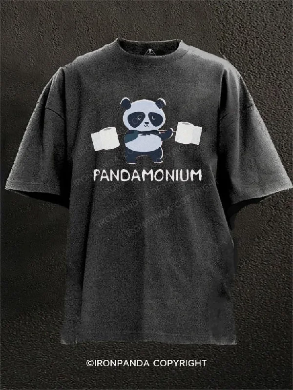 Athletic Fit T-shirt-PANDAMONIUM Washed Gym Shirt