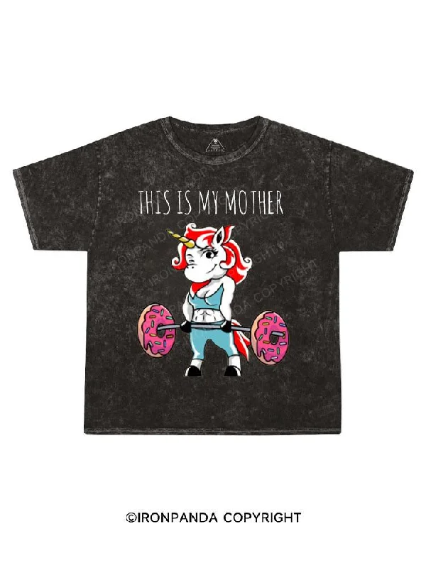 T-shirt With Modern Design-this is my mother Kids Washed T-Shirt