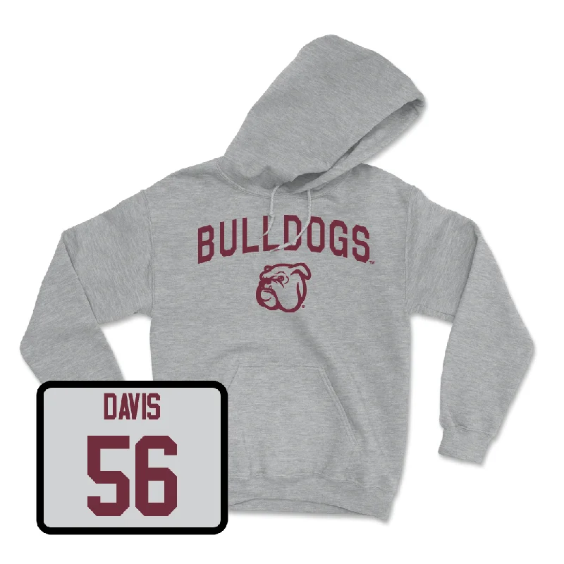 Classic Pullover Hoodie-Sport Grey Football Bulldogs Hoodie  - Wesley Davis