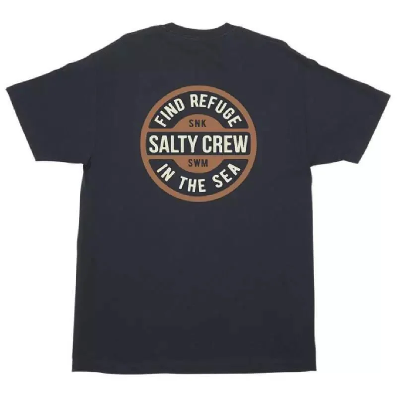 Funny Meme T-shirt-Salty Crew Landing T-Shirt - Navy Blue