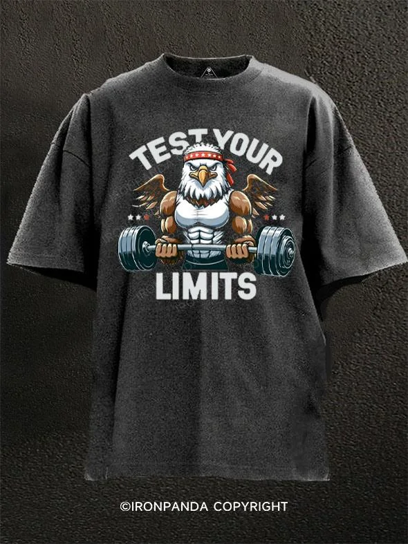 Summer Vacation T-shirt-Test Your Limits Washed Gym Shirt