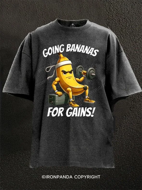 Luxury T-shirt-banana working out Washed Gym Shirt