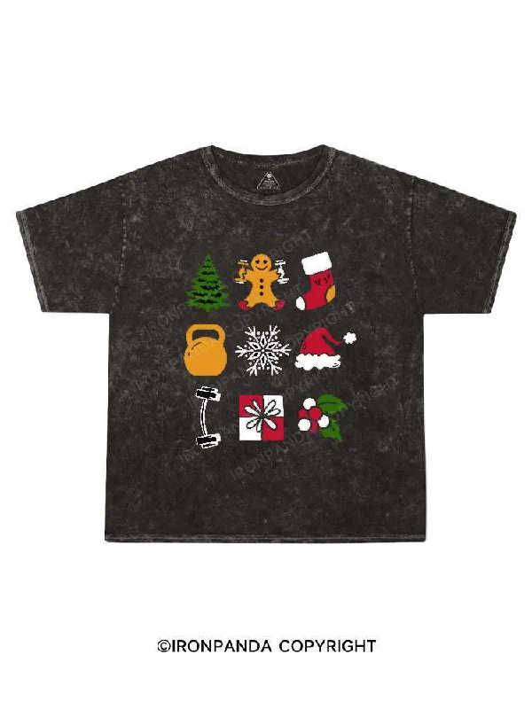 T-shirt For Festival Outfits-Christmas Gift Kids Washed T-Shirt