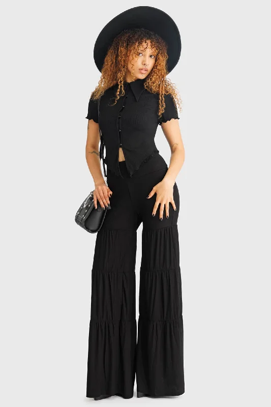 Trendy High-waisted Pants-Maleficum Trousers