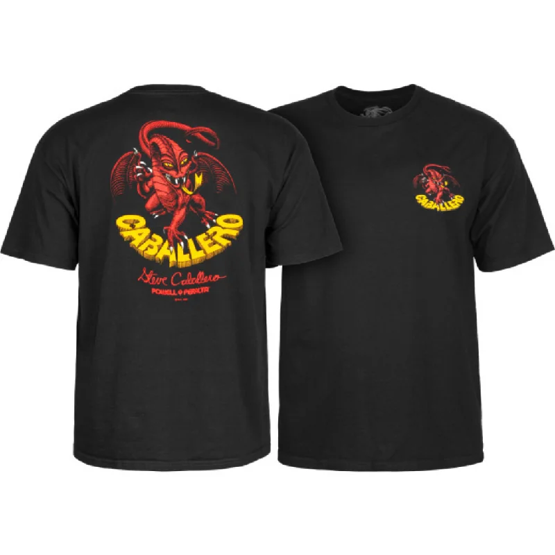 Street Style T-shirt-Powell Peralta Steve Caballero Dragon II T-Shirt - Black