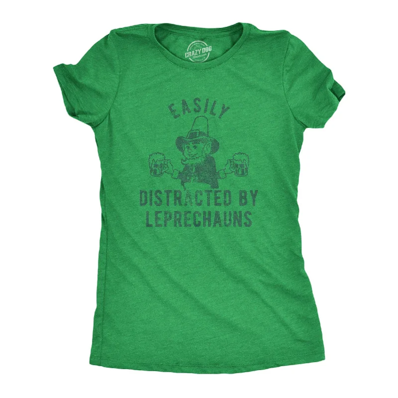 Plain T-shirt With Logo-Easily Distracted By Leprechauns Women's T Shirt