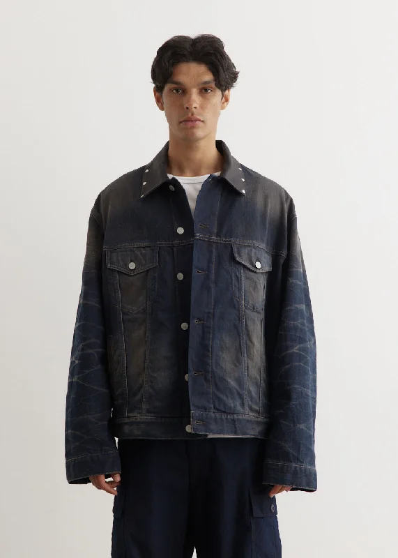 Fashionable Utility Jacket-Robert Denim Jacket