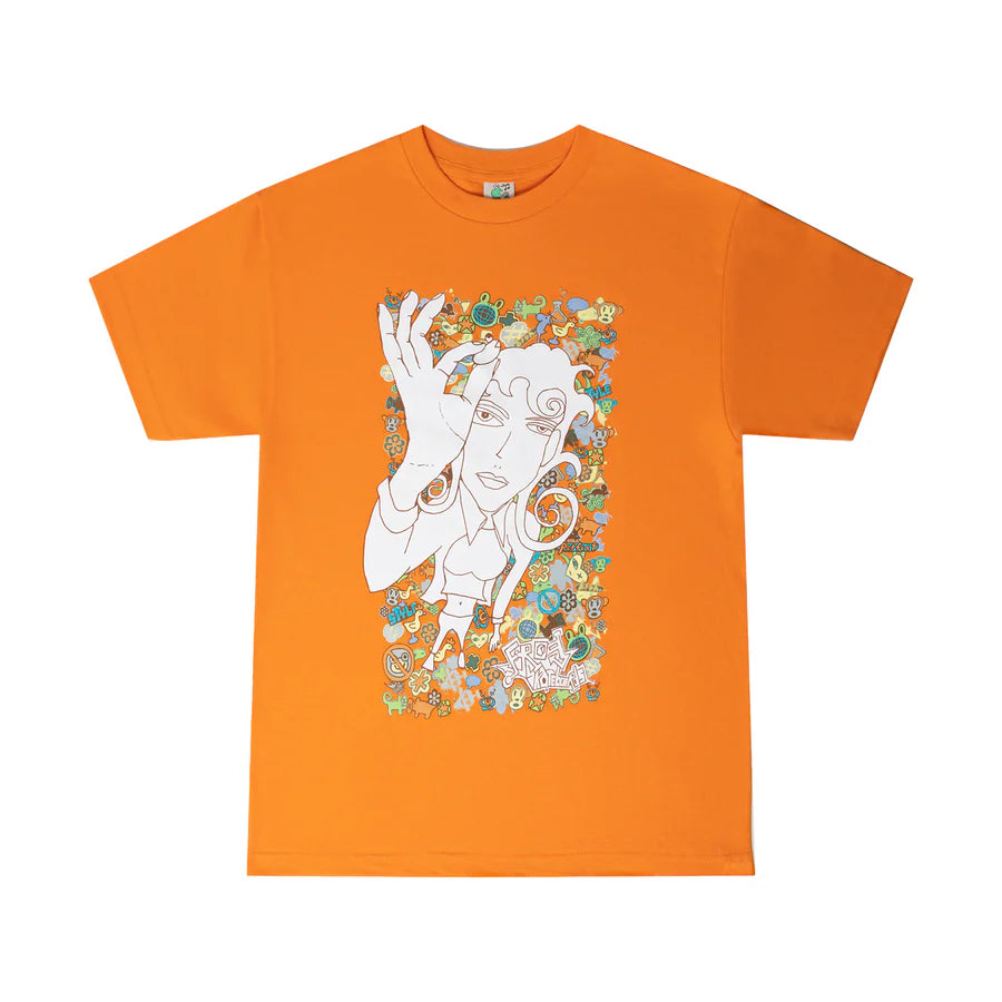 Lightweight T-shirt For Summer-FROG SKATEBOARDS NO FROG ZONE TEE ORANGE