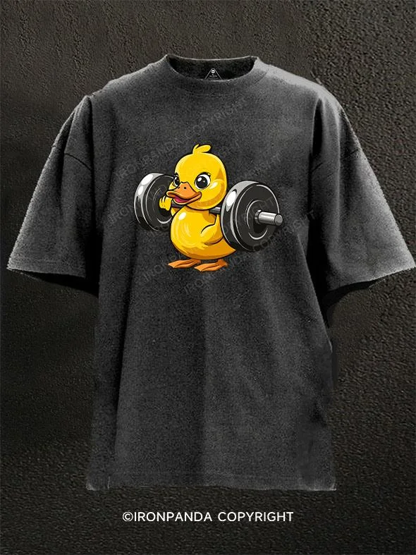 Holiday Themed T-shirt-Gym Duck Washed Gym Shirt