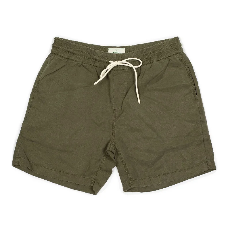 Sports Compression Shorts-Dogtown easy shorts in washed olive tencel(restock)