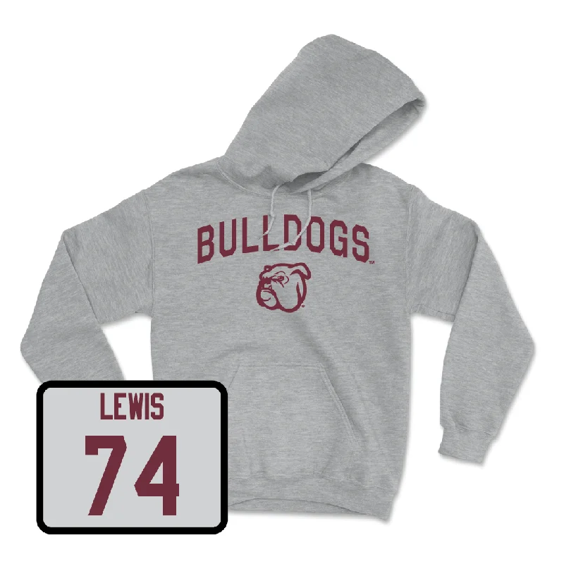 Warm Winter Hoodie-Sport Grey Football Bulldogs Hoodie  - Jimothy Lewis