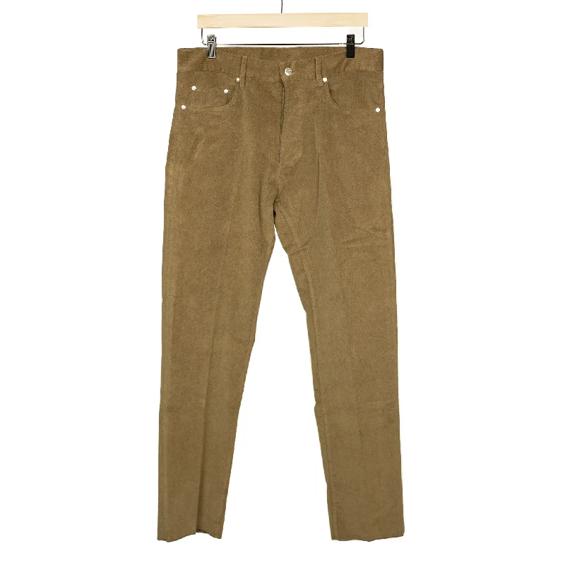 Comfortable Lounge Joggers-AAcero 5-pocket trousers in dusty brown fine wale cotton corduroy (restock)