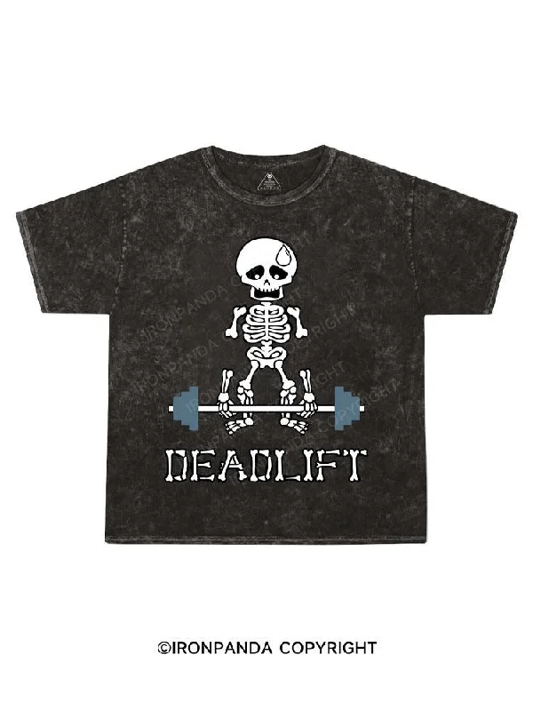 Eco-friendly Printed T-shirt-DEADLIFT Kids Washed T-Shirt