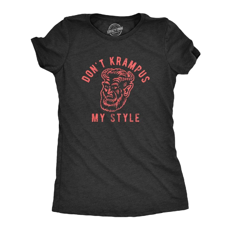 Retro Print T-shirt-Don't Krampus My Style Women's T Shirt