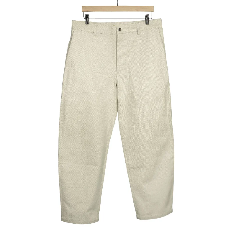 Custom Logo Joggers-Balloon trousers in cream heavyweight cotton twill (restock)