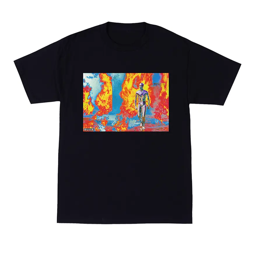 Tie-dye T-shirt-Quasi Skateboards Light & Magic Tee Shirt - Black