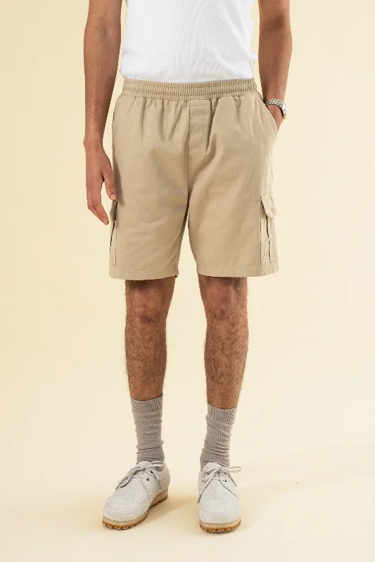 Printed Graphic Shorts-STATEN CARGO SHORT - BEIGE